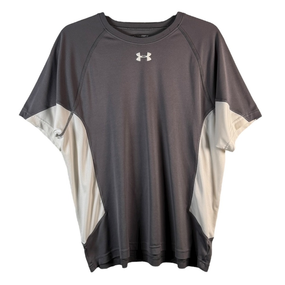 Under Armour HeatGear Loose Fit‎ Gray Athletic Short Sleeve T Shirt Mens Medium